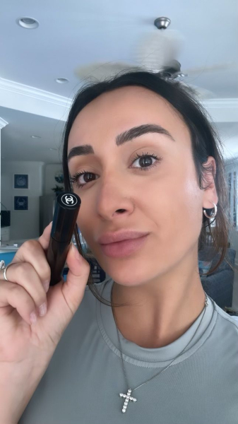 Image may contain Head Person Face Cosmetics Body Part Neck Adult Bottle Perfume Makeup Accessories and Jewelry